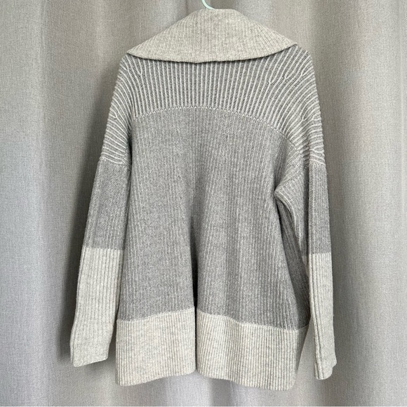 Vince Wool Cashmere Gray Open Front Ribbed Cardigan S - Picture 5 of 12